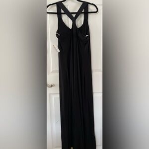 Athleta Classic Black Maxi Sleevless Maxi Dress MP